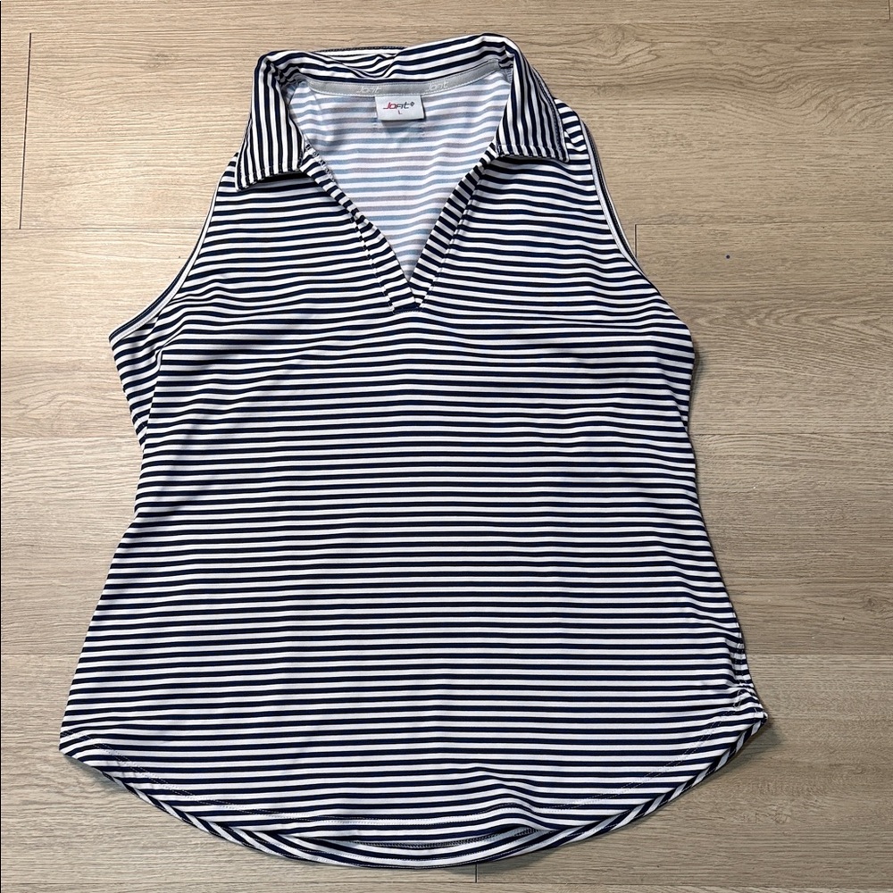 JOFIT STRIPED ACTIVEWEAR TOP SIZE LARGE EUC
